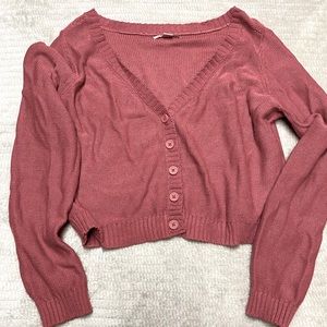 American Eagle Knit Cropped Cardigan